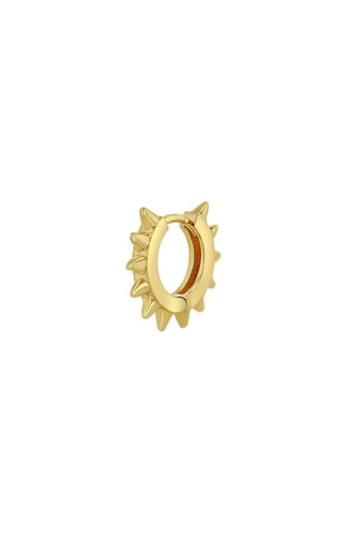 Shop Zoë Chicco Spike Single Huggie Hoop Earring In Yellow Gold