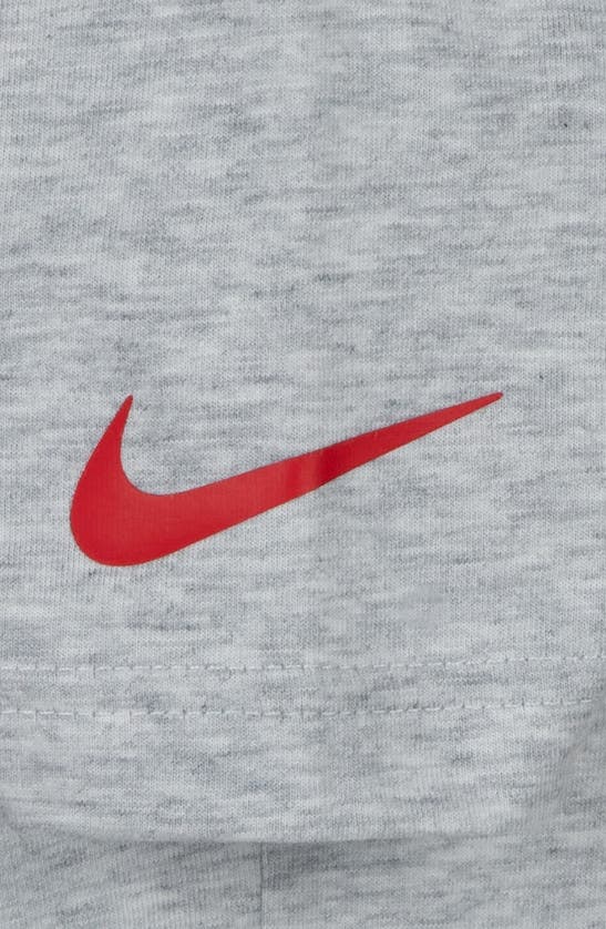 Nike 'just Do It' T-shirt & Shorts Set In University Red