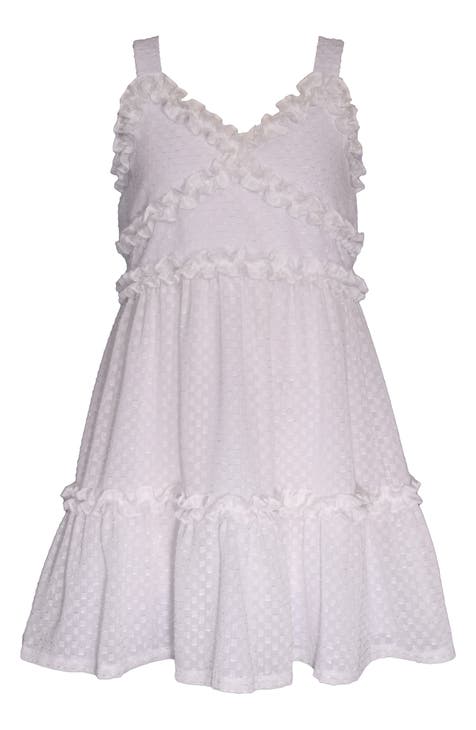 Kids' Metallic Tiered Ruffle Chiffon Dress (Big Kid)