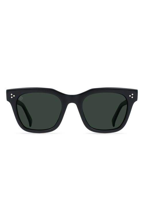 RAEN Huxton Polarized Square Sunglasses in Recycled Black/Green Polar at Nordstrom