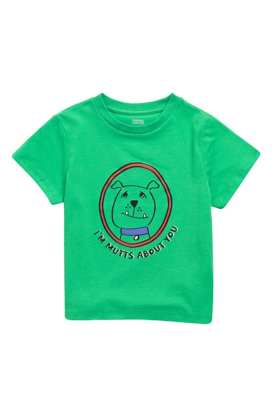 Harper Canyon Kids' Short Sleeve T-shirt In Green Island Mutts About You