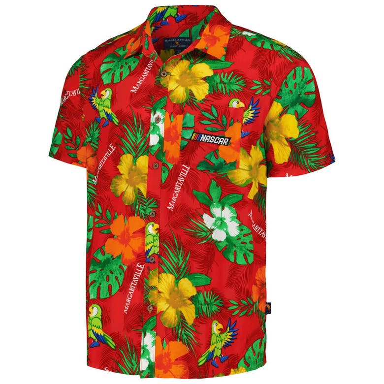 Shop Margaritaville Red Nascar Island Life Floral Party Full-button Shirt