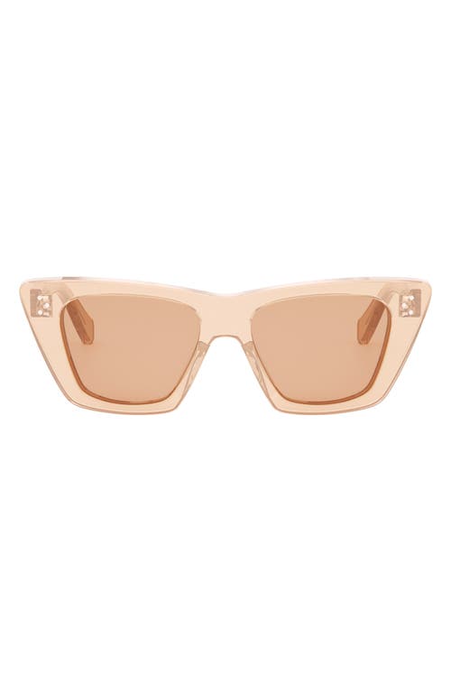 Celine 51mm Cat Eye Sunglasses In Shiny Orange/roviex