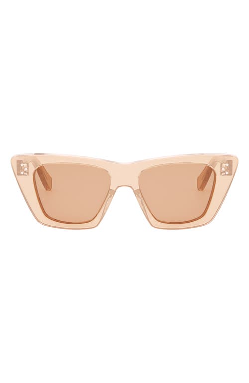 Shop Celine 51mm Cat Eye Sunglasses In Shiny Orange/roviex