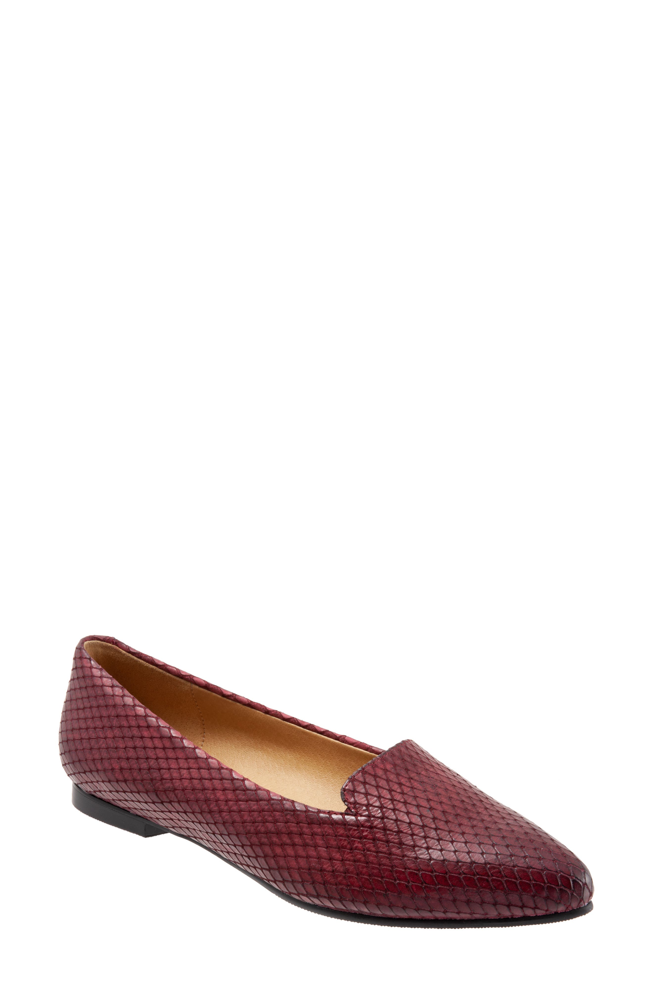 maroon flat shoes