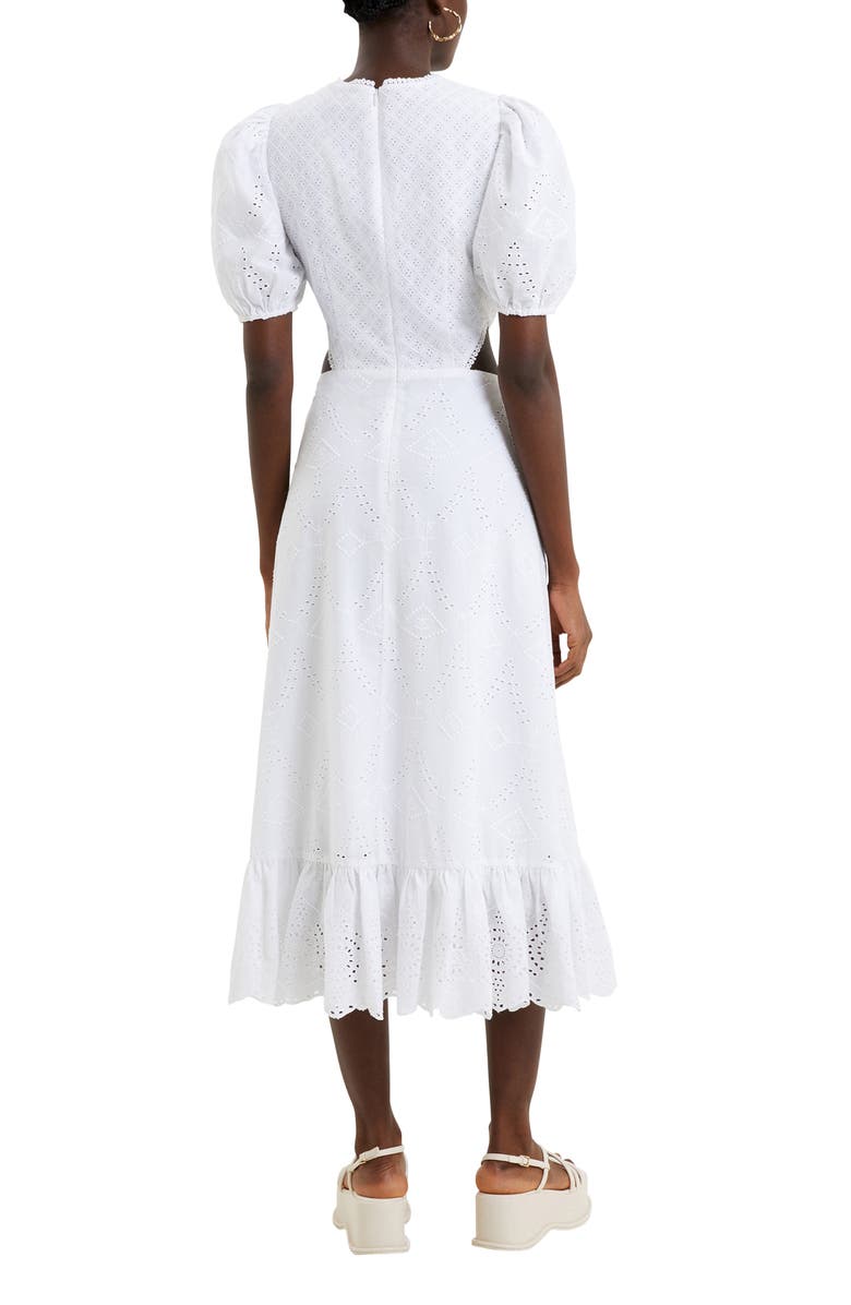 French Connection Esse Eyelet Embroidered Cutout Cotton Dress ...