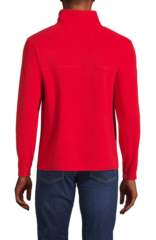 Shop Lands' End Anyweather Fleece Quarter Zip Pullover In Bright Cherry