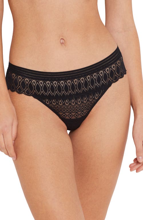 Gravure Lace Hipster Panties in Black