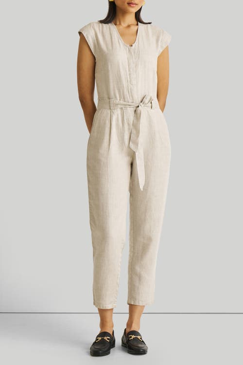 Reistor Evening Chai Jumpsuit In Light Beige In Hemp Slub