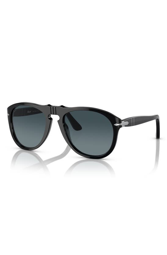 Shop Persol 54mm Polarized Sunglasses In Black