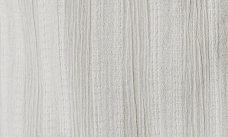 The Normal Brand Freshwater Short Sleeve Button-up Shirt In Ivory Crinkle Dobby