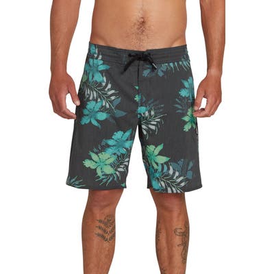 Volcom Wave Fayer Stoney Board Shorts, Black