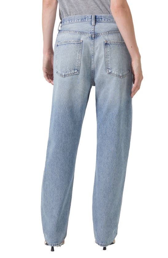 Shop Agolde '90s Ripped Mid Rise Straight Leg Jeans In Threadbare