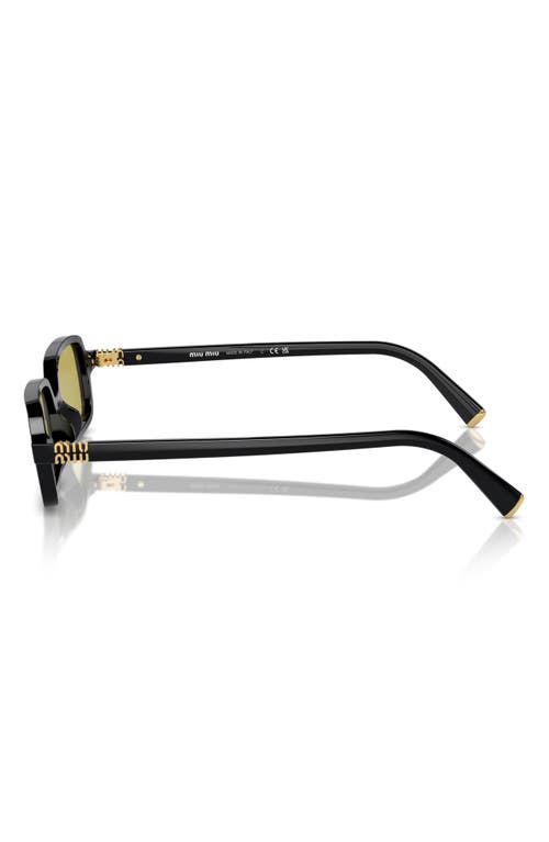 Miu Miu 51mm Rectangular Sunglasses In Black