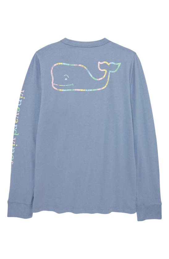 VINEYARD VINES KIDS' EASTER WHALE GRAPHIC LONG SLEEVE POCKET TEE