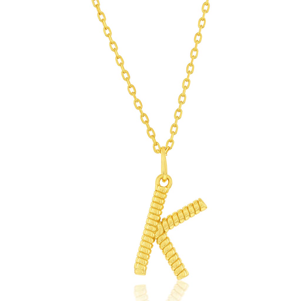 SIMONA SIMONA CROISSANT INITIAL PENDANT NECKLACE