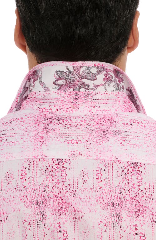 Shop Robert Graham Dreamweaver Classic Fit Print Cotton Button-up Shirt In Pink