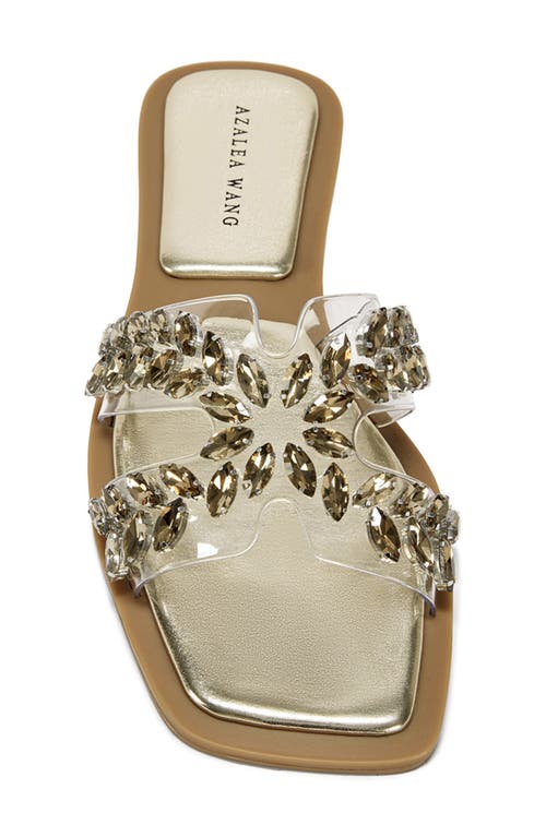 Azalea Wang Falken Slide Sandal In Gold