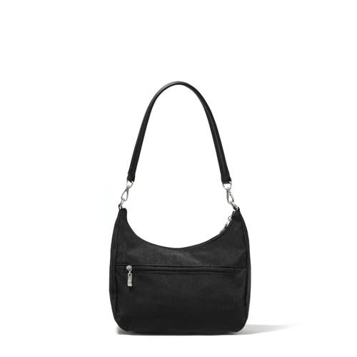 Baggallini Modern Pocket Half Moon Crossbody Shoulder Bag In Black