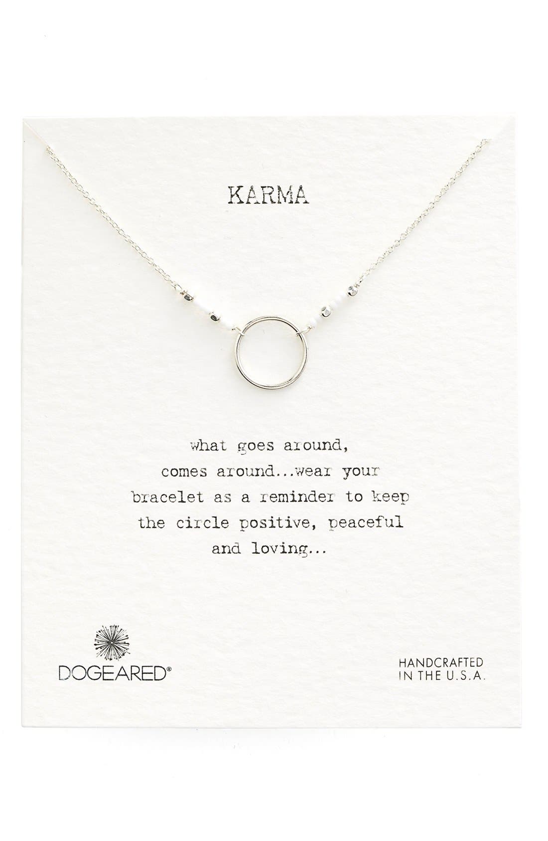 Dogeared 'Karma' Beaded Pendant Necklace Nordstrom