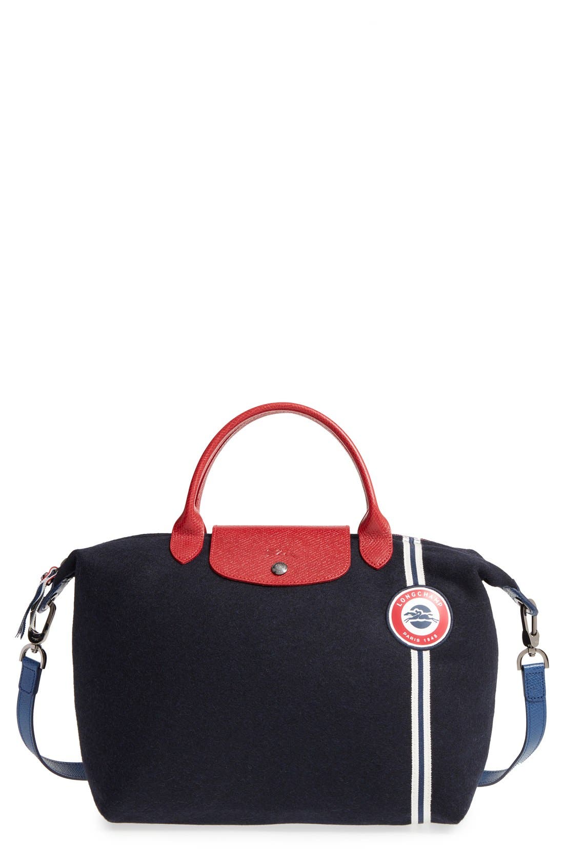 Medium Le Pliage Cocarde Wool Satchel