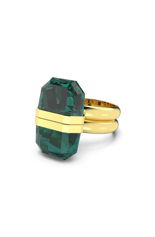 Swarovski Lucent Set of 2 Stacking Rings in Emerald Gos at Nordstrom