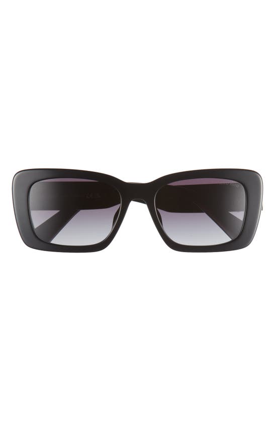 Shop Miu Miu 53mm Rectangular Sunglasses In Black