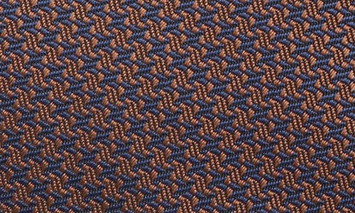 Tom Baine Pattern Satin Tie In Brown