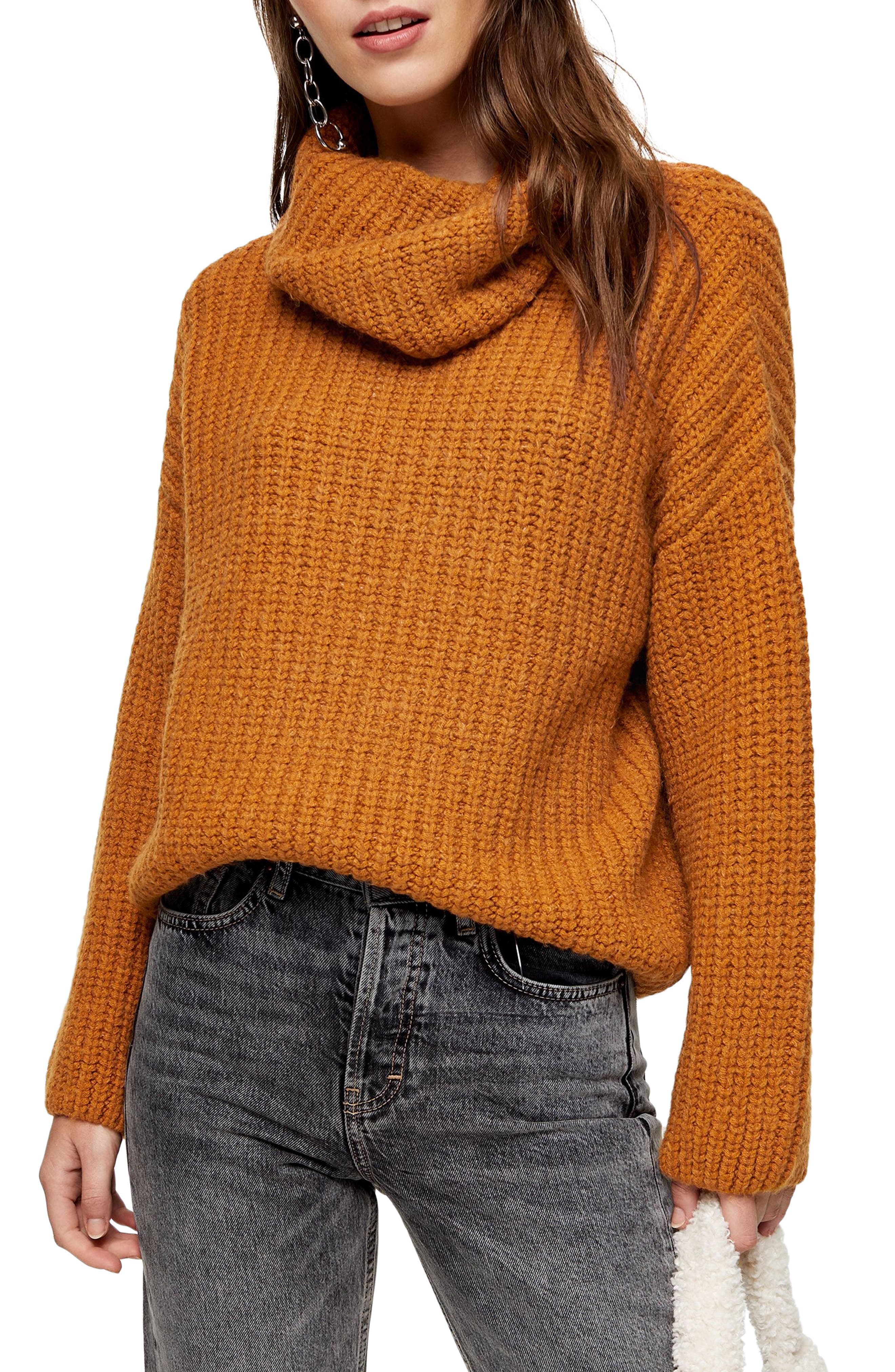 Topshop Turtleneck Rib Knit Sweater | Nordstrom