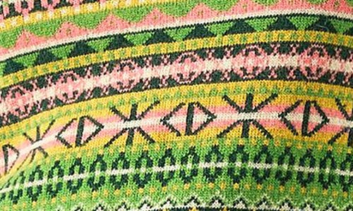 Shop Lk Bennett Josephine Fair Isle Wool Blend Sweater In Green Multi