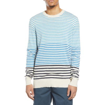 Scotch & Soda Stripe Longline Crewneck Sweater, Ivory