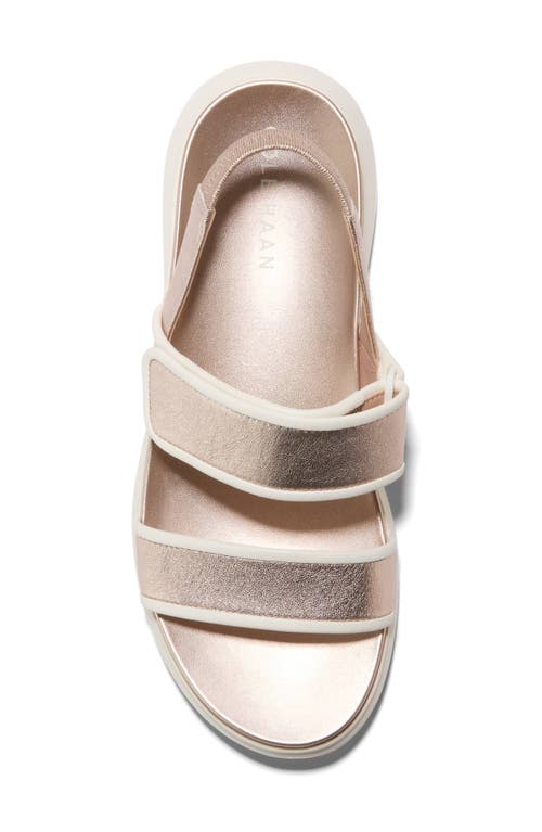 Shop Cole Haan Originalgrand Meritt Flatform Sandal In Rose Gold Talca/ivory