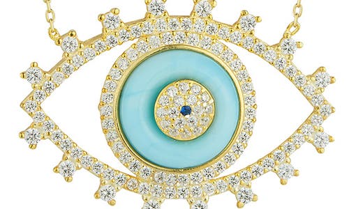 Sphera Milano Evil Eye Pendant Necklace In Gold