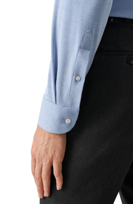 Shop Eton Slim Fit 4flex Solid Blue Dress Shirt In Light Pastel Blue
