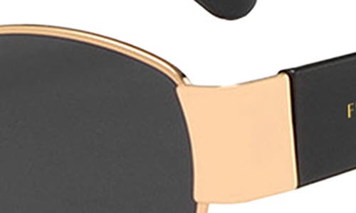 Shop Fifth & Ninth Elliot 57mm Polarized Oval Sunglasses In Black/gold