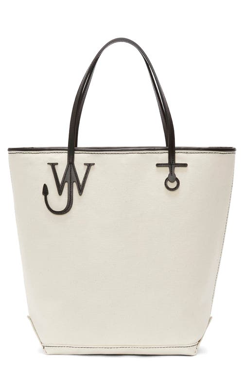 Shop Jw Anderson Tall Anchor Canvas Tote In Natural/black