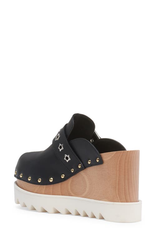 Shop Stella Mccartney Elyse Platform Wedge Clog In Black