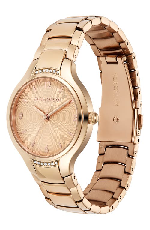Olivia Burton Women's Lea Rose Gold-tone Stainless Steel Watch 34mm In Carnation Gold
