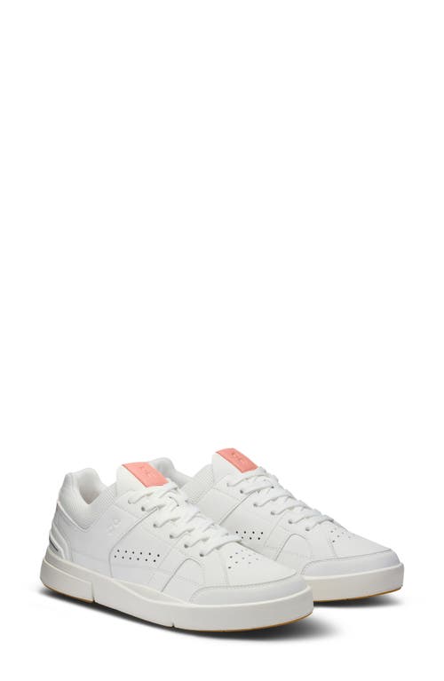 On The Roger Clubhouse Tennis Sneaker In White/flamingo