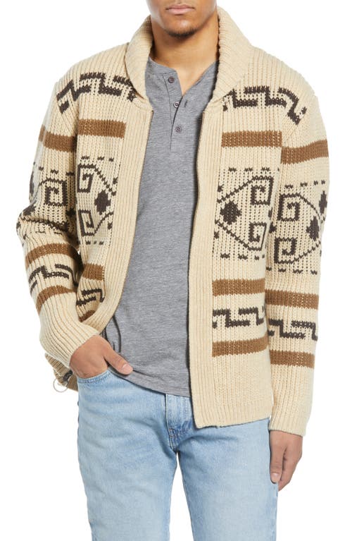 60s 70s Men’s Jackets & Sweaters Pendleton Original Westerly Sweater in Tanbrown at Nordstrom Size X-Large $249.00 AT vintagedancer.com