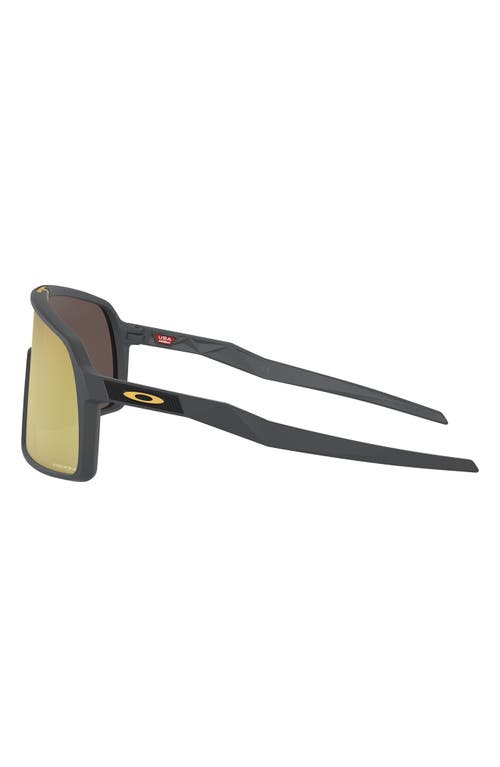 Oakley 60mm Rectangular Sunglasses In Matte Carbon/prizm 24k