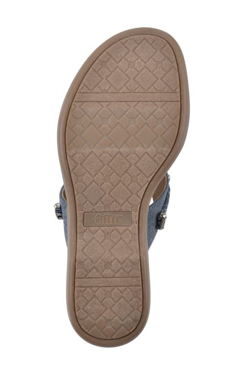 Cliffs By White Mountain Bailee Sandal In Dark Blue/denim Fabric