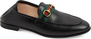 Gucci Black Brixton Horsebit Leather Loafers