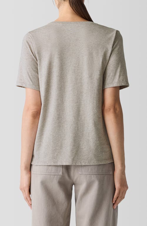 Eileen Fisher Crewneck Organic Cotton T-shirt In Dove