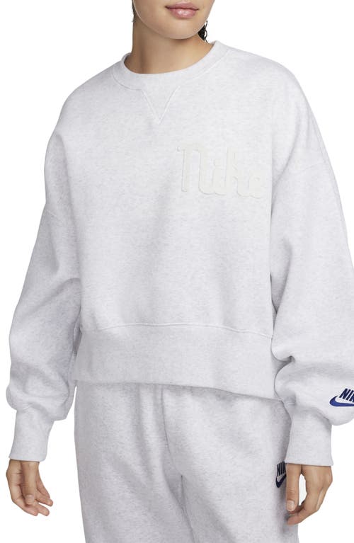 Nike Sportswear Oversize Fleece Sweatshirt In White