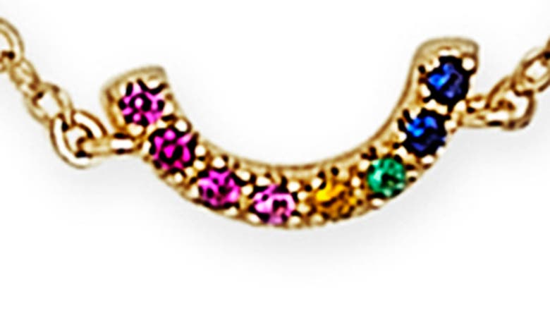 Sterling Forever Lucky Charm Station Necklace In Gold