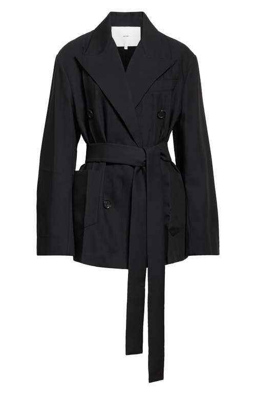 SETCHU SETCHU ORIGAMI BELTED VIRGIN WOOL BLEND JACKET