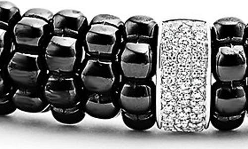 Lagos Black Caviar Bracelet In Black/silver