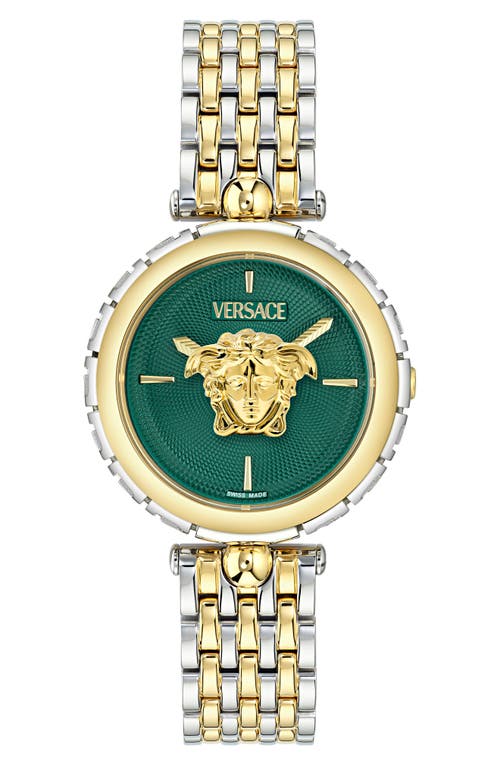 Shop Versace Medusa Heritage Two-tone Bracelet Watch, 38mm In Two Tone