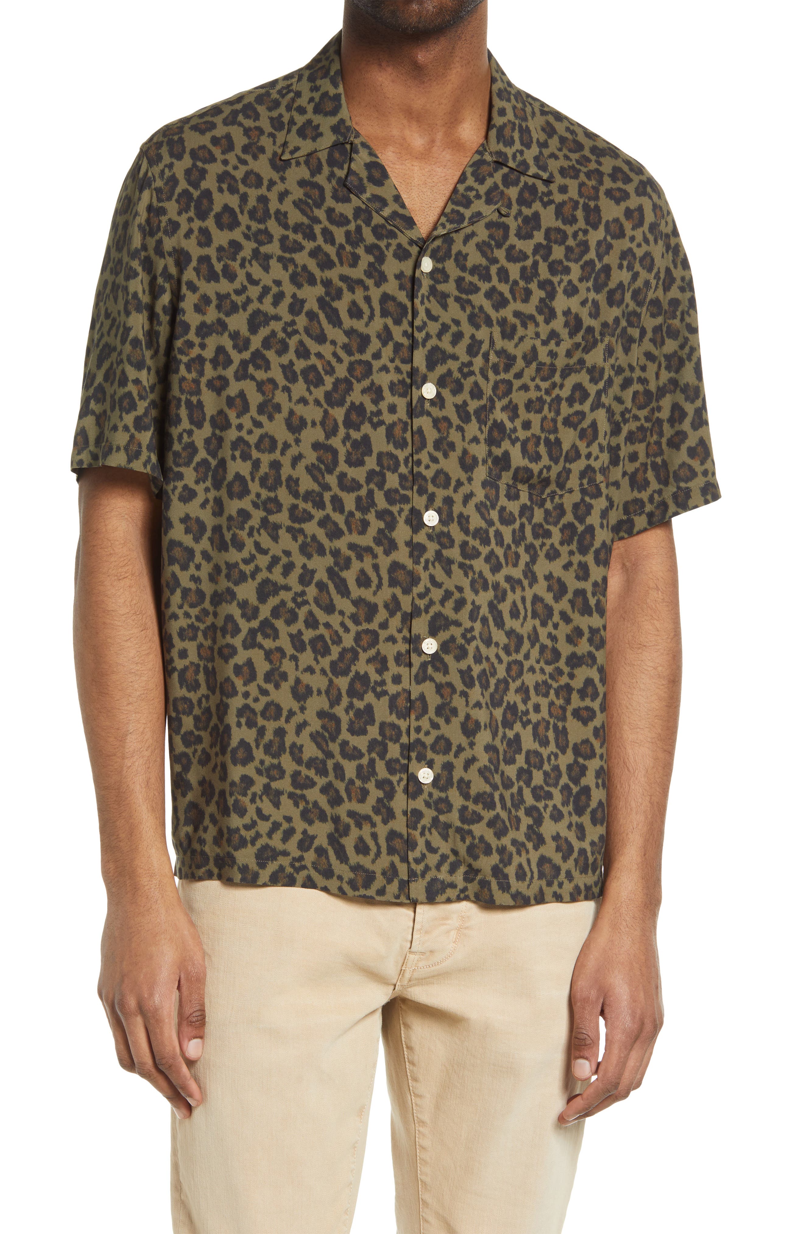 leopard dress shirt mens